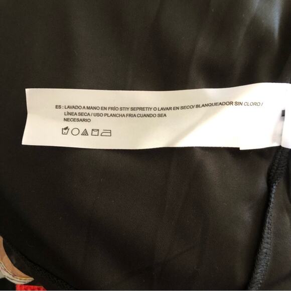 Band of Gypsies BOG Collective NWT Black Cream Foil Floral Slip Midi Skirt SZ XS - Picture 12 of 16